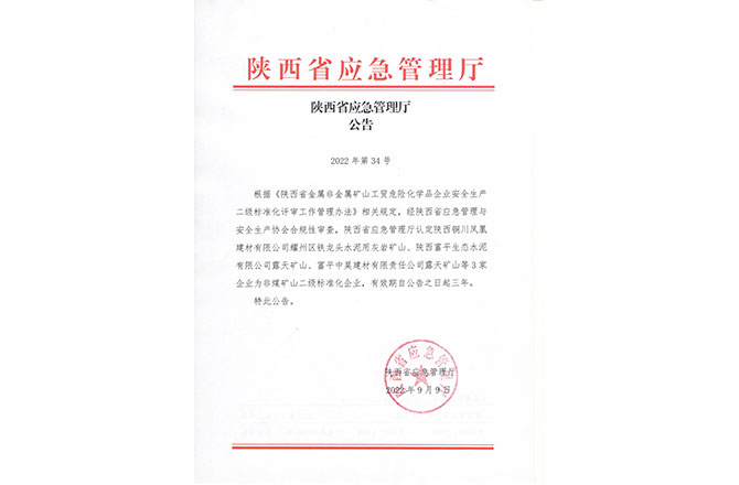 陜西省應急管理廳公告