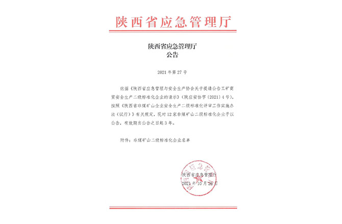 陜西省應急管理廳公告